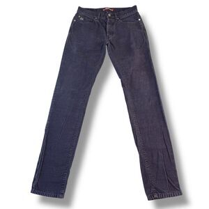 Lacoste L!VE Blue Corduroy Button Fly Straight Leg Jeans Women's Size 28 Preppy